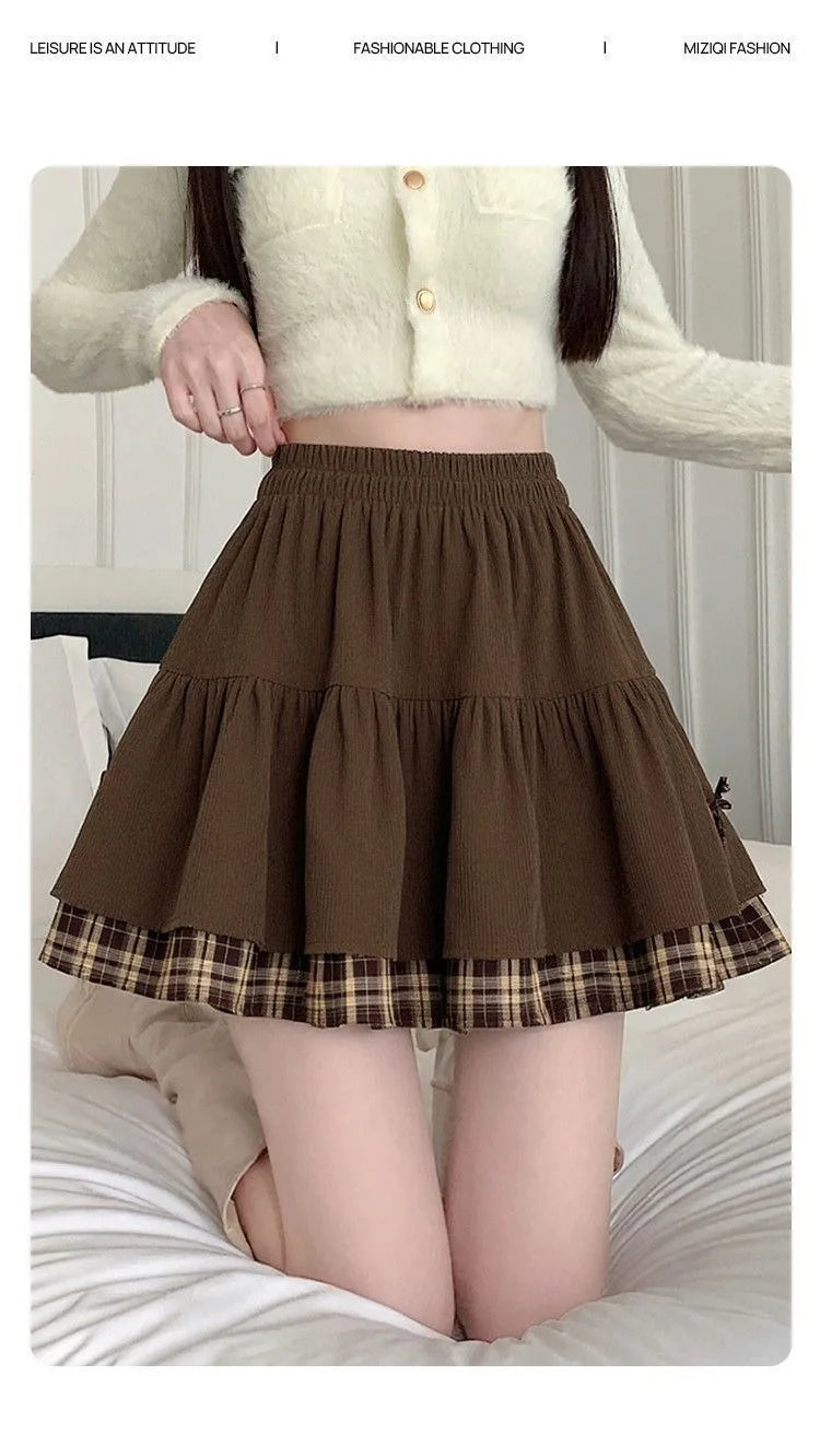 Pleated Mini Skort Shorts