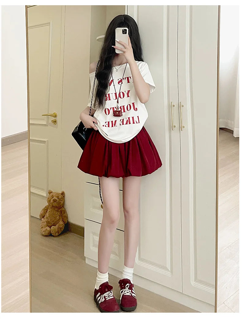 Puff Hem Mini Skort