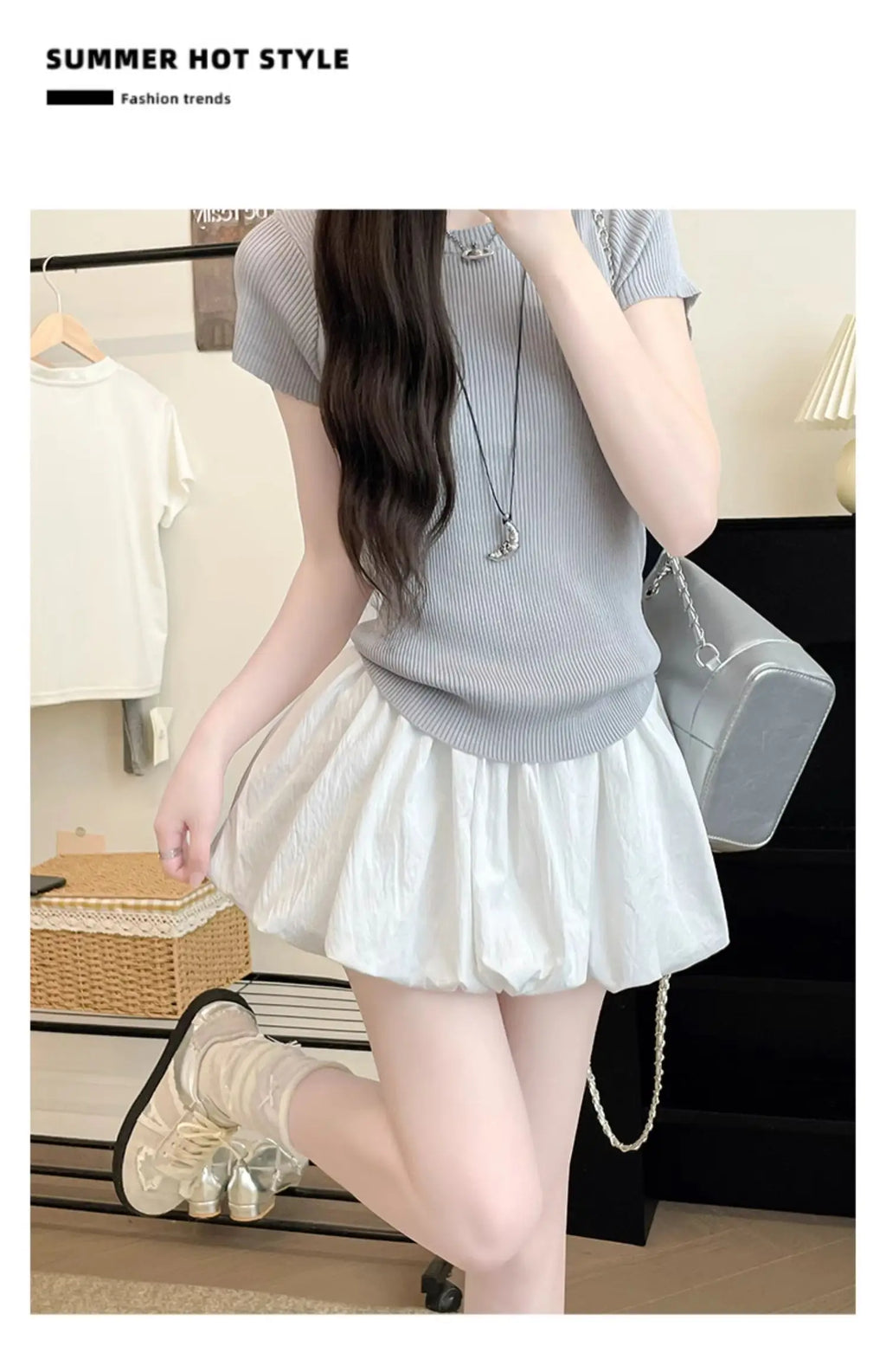 Puff Hem Mini Skort