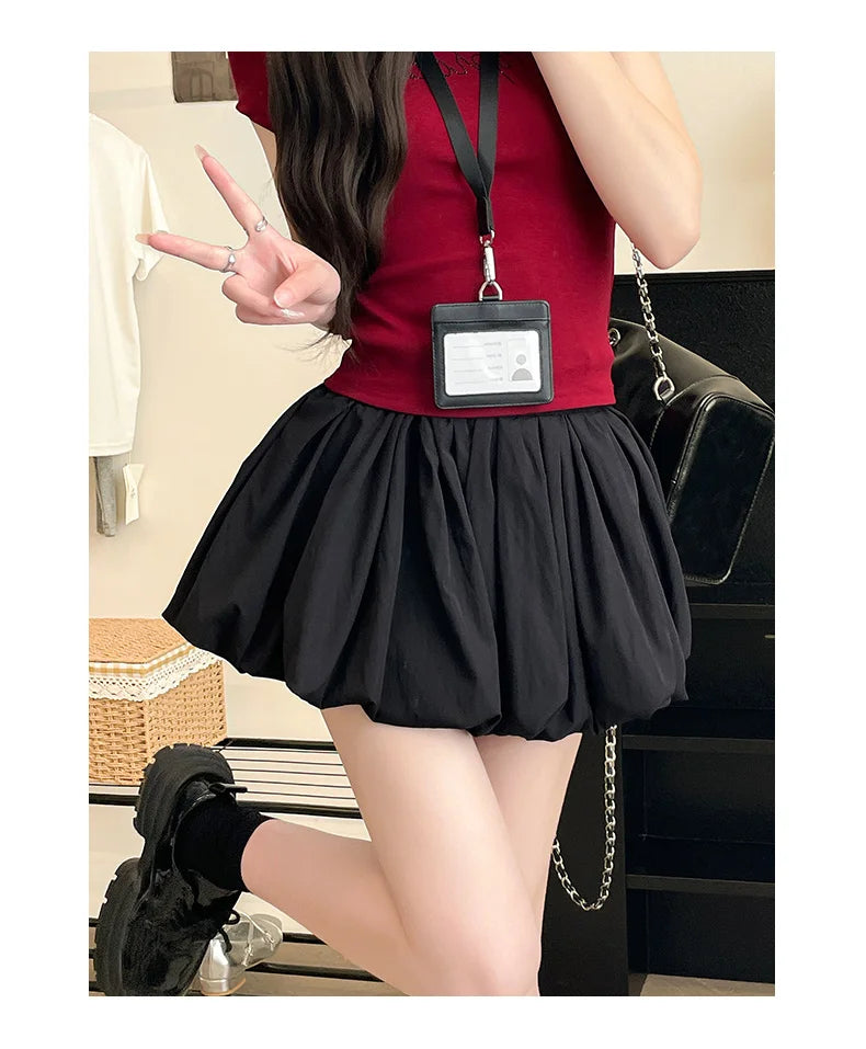 Puff Hem Mini Skort